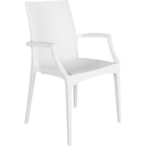 Sedie poltrona con braccioli bar giardino Poly rattan Bistrot Arm Grand Soleil - Marrone (1/10)