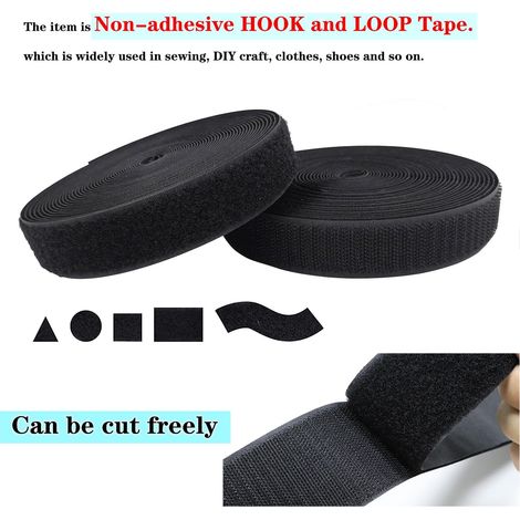 Velcro à coudre attache en non adhésif x au dos ruban très résistant 25 mm 8 m Nylon Tissu (1/3)