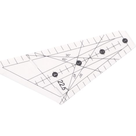 Règle de quilting à fente de 22,5 degrés, en plastique transparent, outil de couture et de loisirs créatifs, 2,4 m (8 pieds). (1/5)