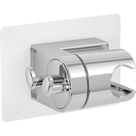 Support Pommeau de Douche sans Percage, Autocollant Support de Douche, Support Douchette Universel, Angle Réglable, Transparent (1/5)