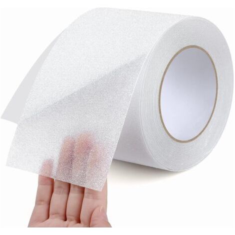 Bande Antidérapante Adhésive, 10cm10m, Bande Sécurité Antidérapant, Ruban de Traction Antidérapant, Empêche Personnes Âgées, Enfants et Animaux Domestiques de Glisser/Tomber, Transparent