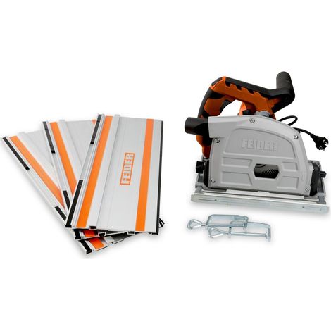Scie Plongeante/Circulaire/sur Rail 3-en-1, 1400W, 165mm - Lames 48 Dents TCT - Outillage Électroportatif - Livrée avec 1 Guide Latéral, 2 Serre-Joints et 3 Rails de Guidage 50cm - FS1612-1 (1/5)