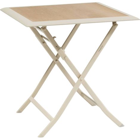 Gartentisch 2-Sitzer Azua klappbar beige 71x71cm - Hespéride