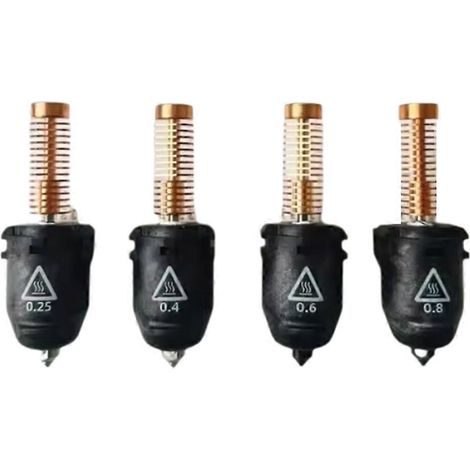 AD5M/AD5M Pro Series Hochgeschwindigkeitsdüsen-Set, 0,25 mm/0,4 mm/0,6 mm/0,8 mm Schnellwechseldüse, 3D-Druckerzubehör (1/5)