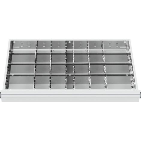 STIER Schubladeneinteilung Metalleinteilung BLH 200-300 mm Innenmaß 800x450 mm 28 Fächer (1/4)