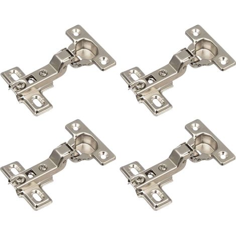 Cyclingcolors – Lot de 4 mini charnières invisibles 95° – Pose semi-applique pour placard – Épaisseur porte 22mm – Ajustable ±2mm – Charge maximale élevée (1/3)