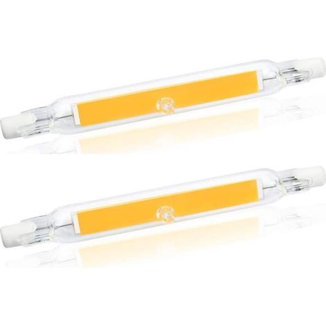 5W R7S 78MM Ampoule LED de J78 COB filament, 500 lumens 360 degrés, ampoule halogène 30W 48W 50W équivalent, parfait pour maison, cuisine, pièce, balcon, bureau, etc (2pcs, Blanc Chaud 2700K) [Classe (1/5)