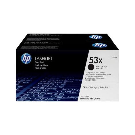 HP 53X pack de 2 toners LaserJet noir grande capacité authentiques (1/2)