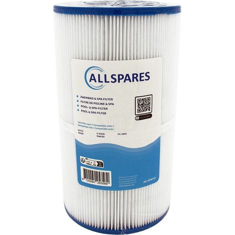 Filtro de agua para spa AllSpares SC712 / 60301 / C-6430 (1/3)
