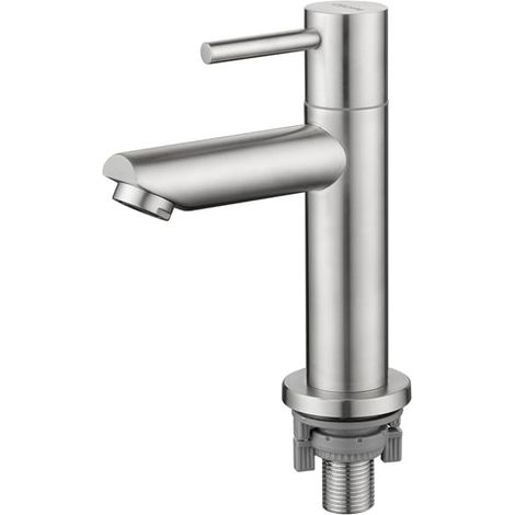 Robinet de lavabo Brossé eau froide robinet de salle de bain 152.3mm Robinet Eau Froide Uniquement,EU Modèle (1/4)