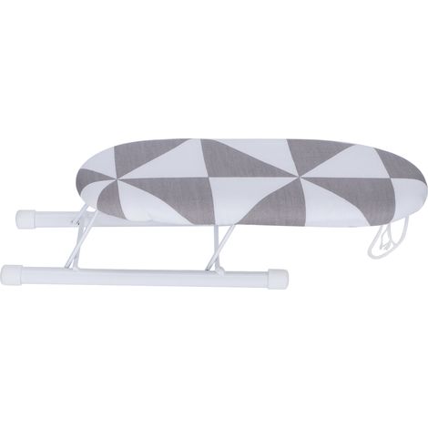 Mini table à repasser pliable pour poignets et cols, idéale pour la maison et les voyages. Motif quadrillé tendance. (1/5)