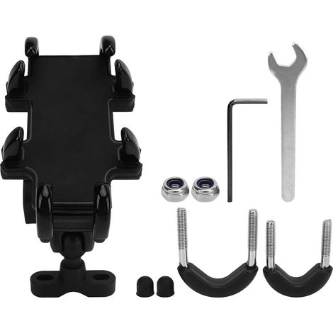 Support téléphonique moto télescopique à 8 griffes ajustable, fixation au guidon pour scooter et vélo, pince réglable en angle (1/5)