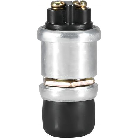 Bouton-Poussoir Momentané - Étanche IP67 - 12 V 20 A - Pour Bateau Voiture Moto Camion - Aluminium Moulé Sous Pression - 1 Pièce