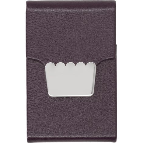 Porte-cartes de visite étui à cigarettes acier inoxydable rangement cartes de crédit brun 059 (1/5)