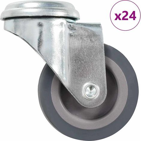 vidaXL Ruedas giratorias con agujero pasador 24 unidades 50 mm (1/5)