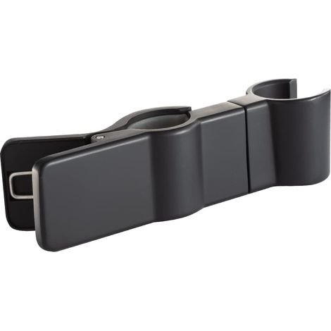 Support de pommeau de douche réglable pour barre de poussée, support de fixation pour barre de poussée, pièce de rechange pour salle de bain (noir) (1/5)