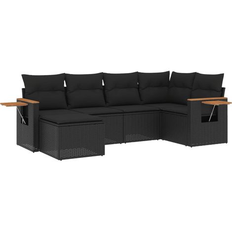 Maison Exclusive - Patio Sofa Set 6 plaza Black (1/5)
