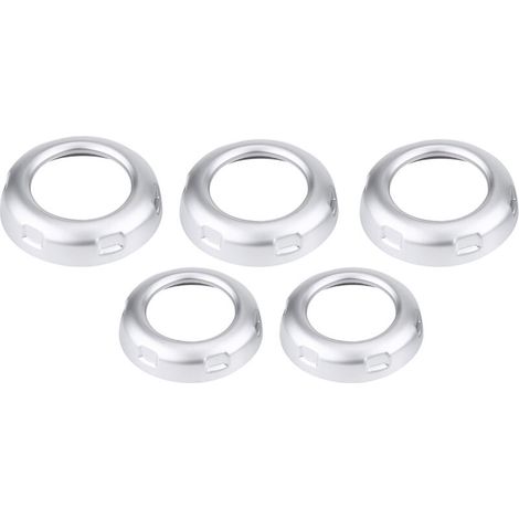 Cubierta de control de volumen, embellecedor de perilla de aire acondicionado de plástico ABS cromado plateado, 5 piezas, para accesorios de automóvil, repuesto para Land Rover Range Rover Sport 2010-