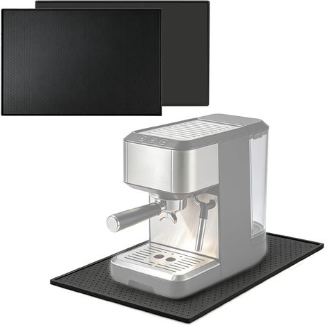 Tapis en silicone pour machine à café, 48 x 30 cm, particules antidérapantes (1/5)