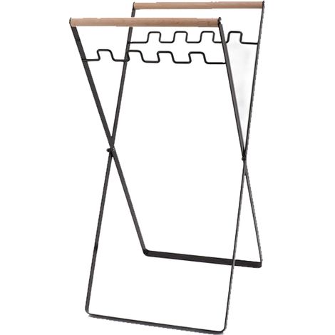 LOT de 2 Sacs Poubelle Noir + Grille Pliante en Fil de Fer pour Déchets Camping Extérieur, Corbeille Antirouille Portable (1/5)