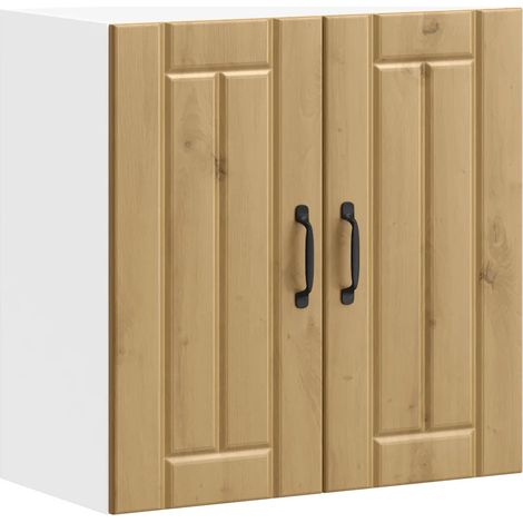 Armario de pared de cocina de diseño moderno almacenamiento óptimo 60 x 31 x 60 cm acabado en roble macizo hecho a mano 020050171 (1/5)