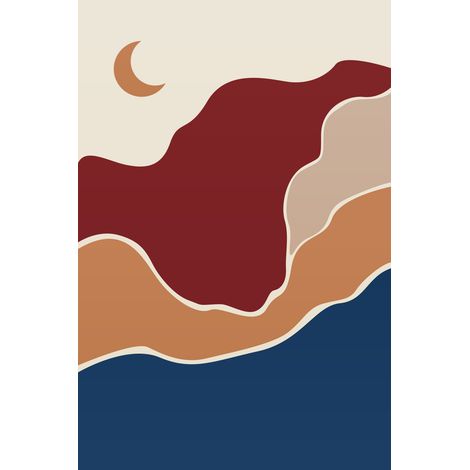 Papier peint panoramique - Paysage Boho - 170 cm x 255 cm (1/2)