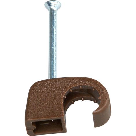 Kopp - Iso-Nagelschellen, 7-10mm, mit gehärteten 30mm-Stahlstiften, braun, 50 Stück - 342706082