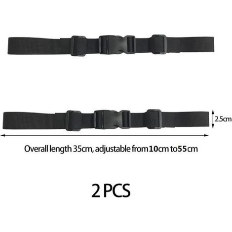 2Pcs Sangle de Poitrine pour Sac à Dos Sangles de Poitrine en Nylon Réglable Sangle a Clipser avec Boucle pour la Randonnée et (1/4)