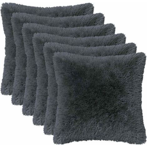Cushion with Pillow HEERLEN 2 pcs Anthracite PV Fleece vidaXL (1/5)