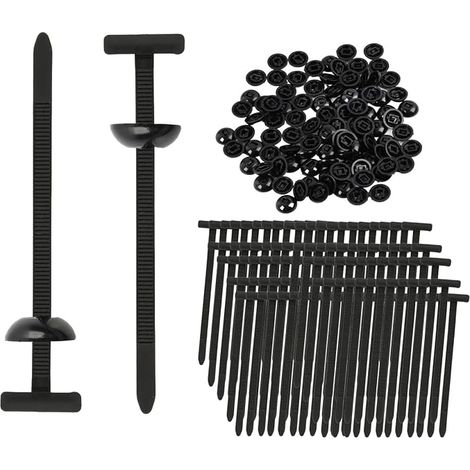 100 x Cable en nylon, Cable en nylon auto-Locing avec boucle d'attache, fixation rapide et durable pour la réparation de maison automobile (1/5)