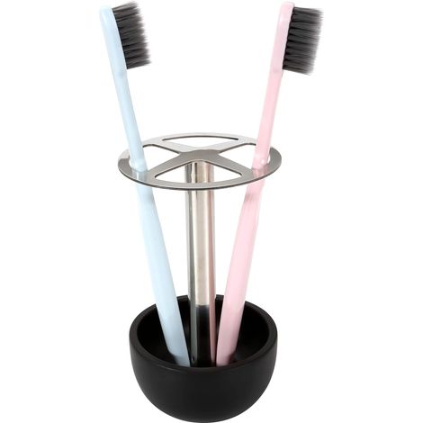 Porte-brosse à dents sur pied, pour meuble-lavabo, organisateur de salle de bain en acier inoxydable (1/3)