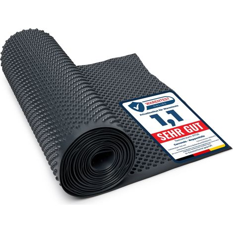 Garronda Noppenfolie 1 m x 5 m aus HDPE 400 g/m² mit hoher Druckfestigkeit - Mauerschutz und Bauwerksabdichtung - Drainagebahn für Keller, Grundmauern, Hochbeet - Feuchtigkeitssperre GD-0160 (1/5)