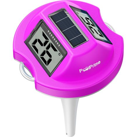 Thermometre Piscine à Double Écran, Flottant avec Affichage Numérique, Étanche pour Spas, Bains Froids et Piscines(violet) (1/5)