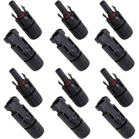 Connecteur et raccord de panneau solaire,Connecteur de Cellule Solaire, 12 Pcs. Connecteur de CâBle éTanche Industriel pour Panneaux Solaires (1000V-30A)