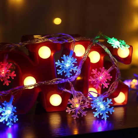 Guirlande Lumineuse Arbre De Noël - 40 Led - 11 Modes Couleurs - Télécommande Et Minuterie - Fonctionne Sur Piles - Pour Décoration Intérieure Et Extérieure