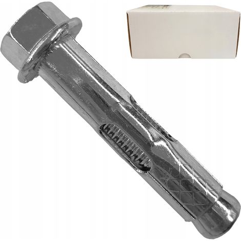 Goujons D'Ancrage Acier 12 x 60 Pour Beton, Simple Expansion, Avec Ecrou Et Rondelle, Lot De 25
