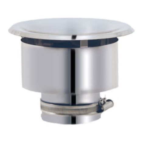 Joncoux – Chapeau de cheminée aspirateur antipluie Ø100 mm – Modèle Apollo pour tubage flexible – Évacuation fumées et protection contre débris