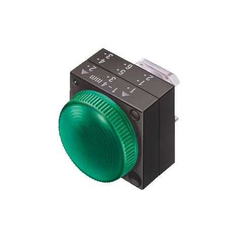 Indicatore Luminoso, 22mm, tondo, in plastica, trasparente