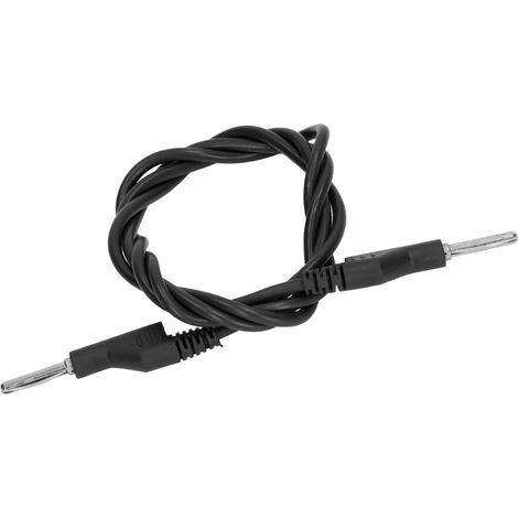 Hochspannungsprüfkabel 4 mm Stecker-Stecker, stapelbarer Bananenstecker (Pistolenform), schwarze Messleitung J.70023 (1/5)