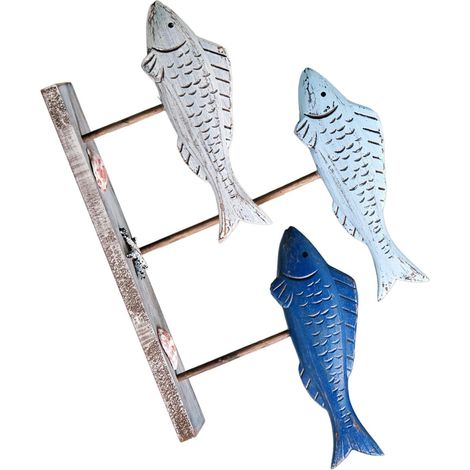 Ornements de Poisson en rétro Décor de Poisson Sculpture décors Nautique Chambre à Coucher ornrer Ferme (1/5)