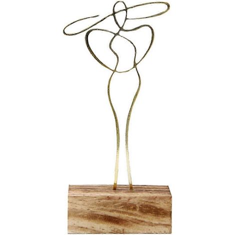 Frauenskulptur aus Metall, elegante Statue, Tischdekoration, Geburtstagsgeschenk-Gold (1/5)