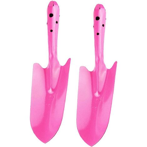 Spatule de jardinage extérieure résistante, rose, 27,5 x 7,5 x 6 cm, pour creuser (lot de 2). (1/5)