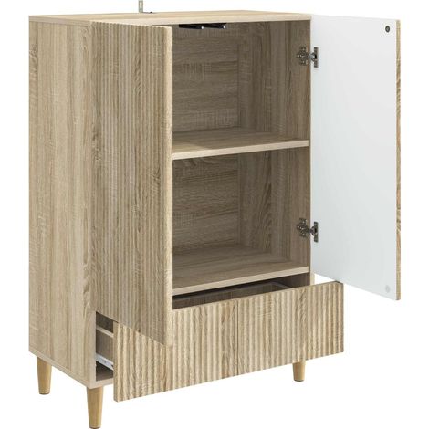Maison La Vie - Buffet Salon Moderne - Meuble de rangement - Chêne Sonoma 66 x 34,5 x 95 cm Bois d'ingénierie bu4111