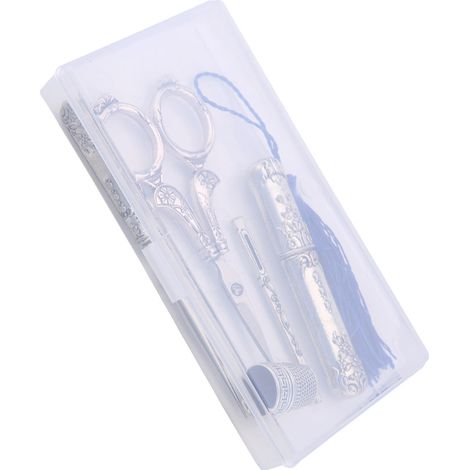 5-teiliges Vintage-Nähschere-Einfädler-Set mit Fingerhut, antikes Stickwerkzeug-Set (1/5)