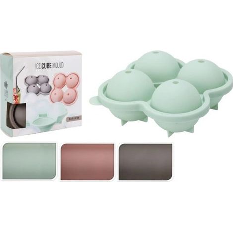 Bandeja para 4 cubitos de hielo de 7 cm. Elegante y funcional para enfriar bebidas.