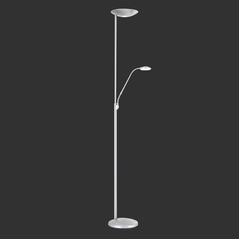 [GEBRAUCHT] B-Ware Cobra Deckenfluter Stehlampe LED Leselampe Nickel Lampe Leuchte Schalter Dimmbar (1/2)