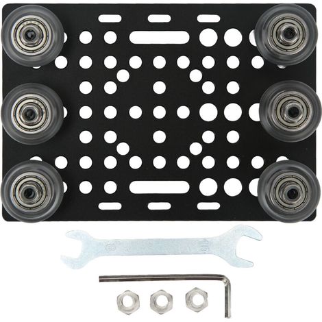 Piastra a portale in alluminio anodizzato nero Ulisem per stampante 3D con puleggia da 0,8-3,1 pollici, puleggia trasparente (1/4)