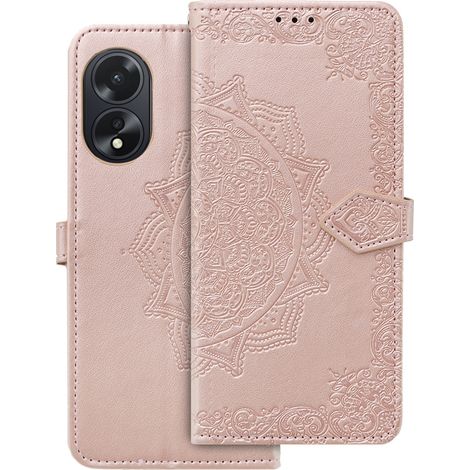 Custodia a libro per Oppo A58 4G, Mandala, oro rosa (1/5)
