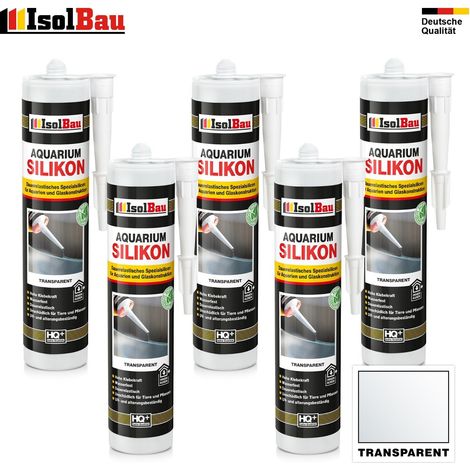 IsolBau Transparentes Aquarium-Silikon 5 x 300 ml (1/5)