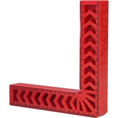 Équerre de positionnement 90° en plastique, gabarit d'angle droit pour menuiserie, outil de serrage et règle de mesure, guide de perçage précis (1/5)
